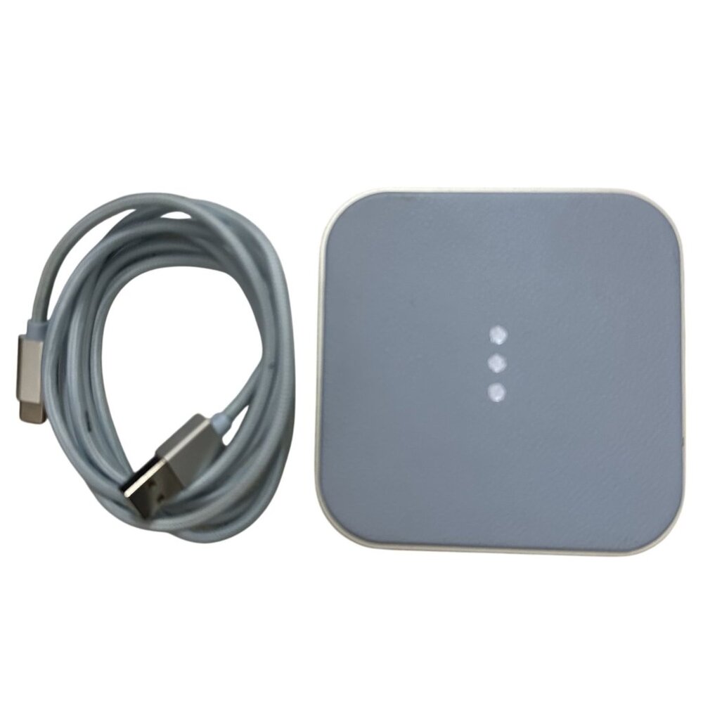 Courant Catch 1 Wireless Charger Pacific Blue Premium Pebble Italian Leather